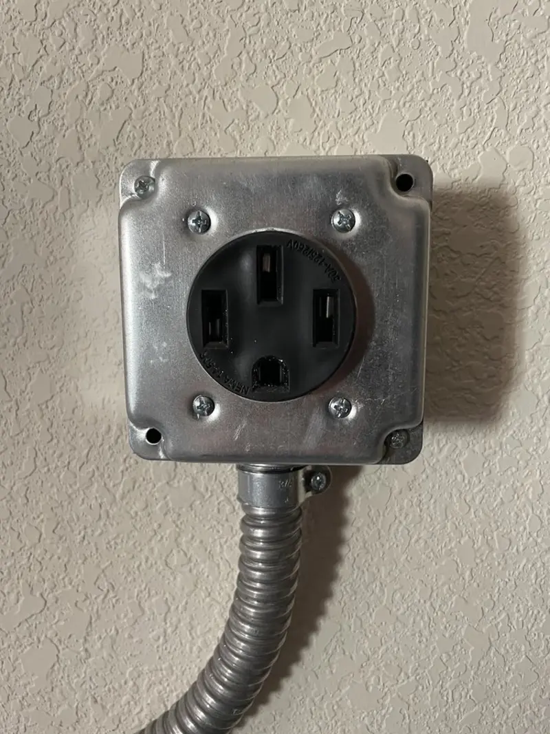 NEMA 14-50 outlet installed for Electrical Panel Upgrade in Fridley